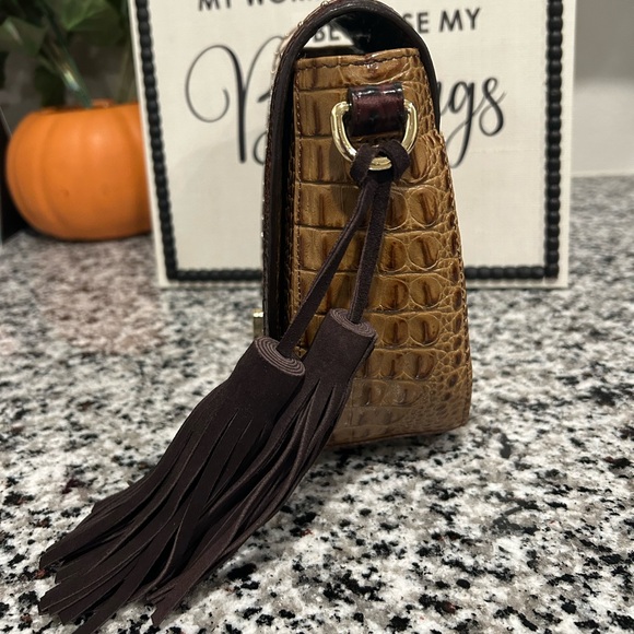 🎉🎉❤️❤️HOT PICK❤️❤️🎉🎉 Brahmin Mini Sonny Tan Capella Crossbody - Picture 6 of 10